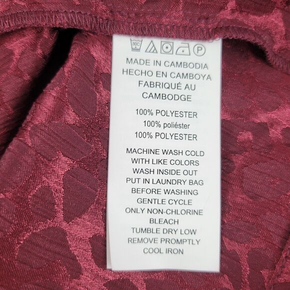 Michael Michael Kors Top Womens size L Merlot Blouse with Gold Chains NWT $110 - Picture 6 of 8